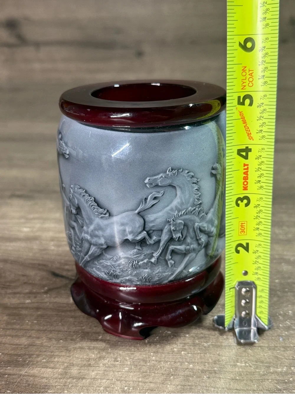 Vintage Rotar Pen Holder Office Desktop Storage Box Stationery Decoration 5”H
